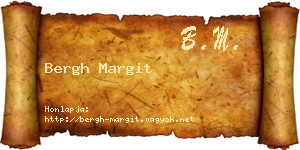 Bergh Margit névjegykártya